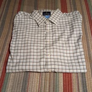 Stafford Men's Checkered Shirt - Cream and Brown